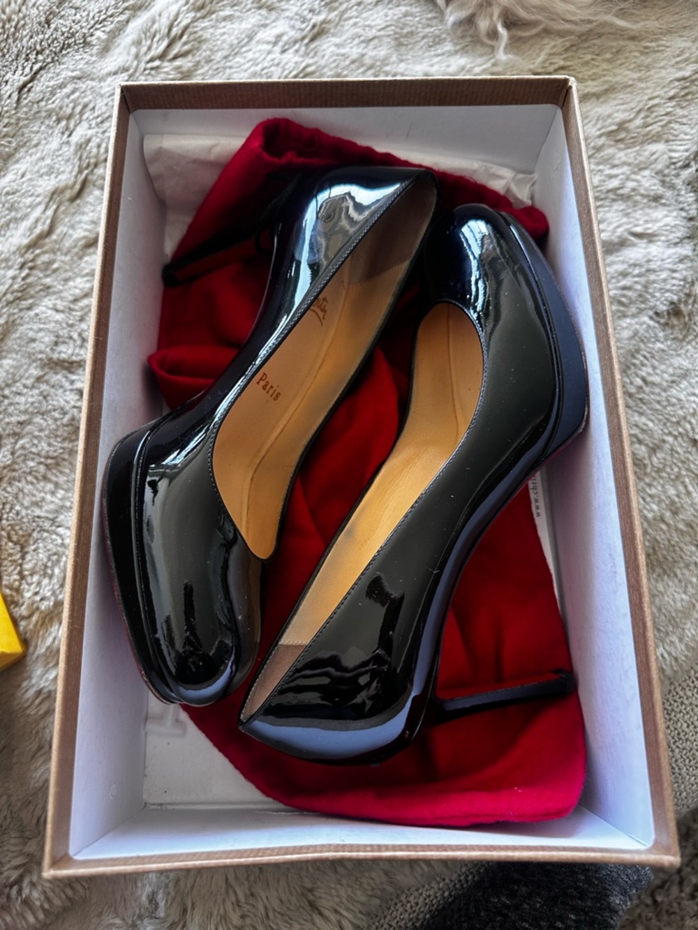 Christian Louboutin Black Patent Leather Pumps